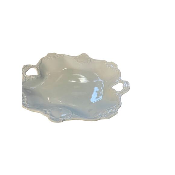 Kaiser Alka Kunst Vintage White Square Porcelain Handled Bon Bon Tray Dish - Picture 9 of 11